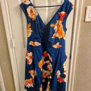 EShakti Mid-length dress with floral applique